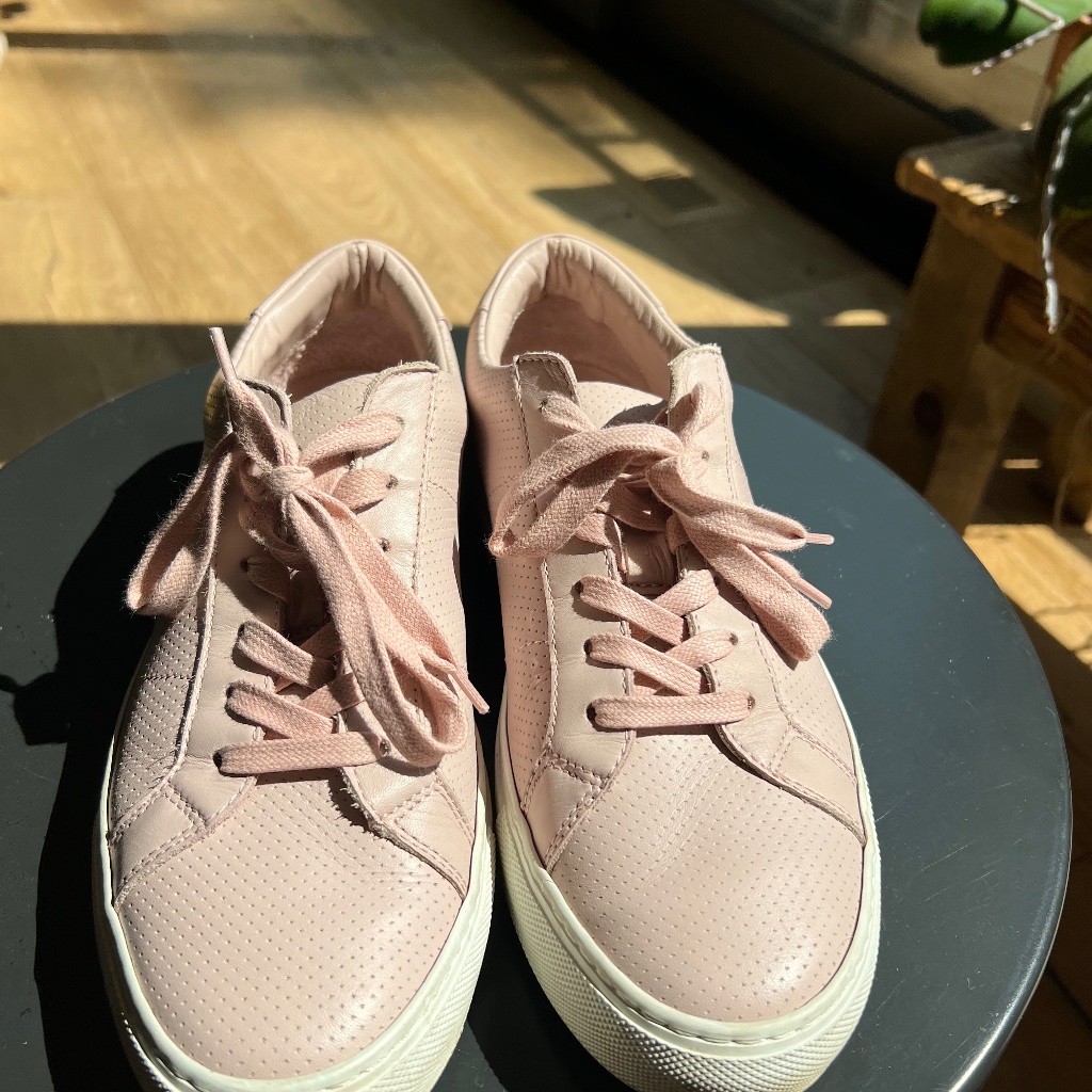 Greats Pink Leather Sneakers, Size 9 1/2